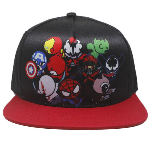Deadpool venom print hat Marvel iron man Captain America  Baseball caps